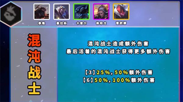 云顶之弈s8混沌战士羁
